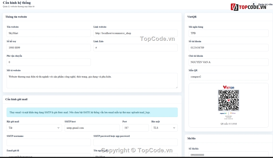 Website php,điện tử,thương mại